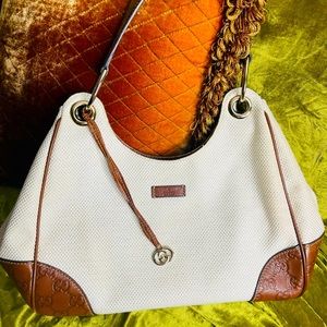 Leather and Canvas Gucci Bag